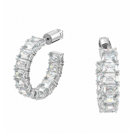 White Swarovski Millenia Circle Earrings 5612673