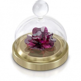 Swarovski bell with small rose on golden base 5619223