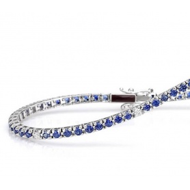 Crieri Icon Lucciole tennis bracelet in gold with sapphires and diamonds 1,30ct