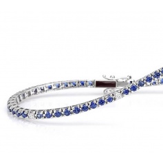 Crieri Icon Lucciole tennis bracelet in gold with sapphires and diamonds 1,30ct
