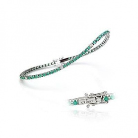 Tennis Bracelet Crieri Icon Lucciole in gold with emeralds and diamonds 1,35ct