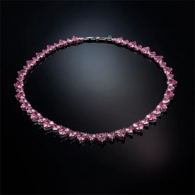 Chiara Ferragni Infinity Love Halskette mit rosa Herzen J19AUV37
