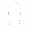 Bronzallure rosé thin necklace with ovals WSBZ01966