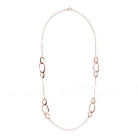 Bronzallure rosé dünne Halskette mit Ovalen WSBZ01966