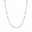 Bronzallure rosé long necklace with white agate WSBZ01948WA