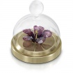 Swarovski-Glocke mit Hibiskusblüte auf goldenem Sockel 5619224