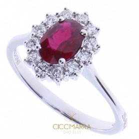 Ring with Ruby and Diamonds Salvini Love for Color 20093153