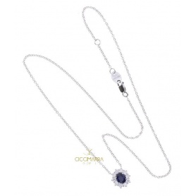 Salvini Halskette mit blauem Saphir und Diamanten - 20091572
