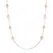 Bronzallure-Halskette mit pastellfarbenen Perlen und roséfarbenen Kugeln WSBZ01824