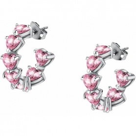 Chiara Ferragni Infinity Love earrings pink hearts circle J19AUV24