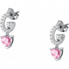 Chiara Ferragni First Love earrings, pink heart pendant J19AUV23