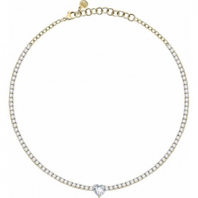 Chiara Ferragni First Love golden necklace with zircons J19AUV04