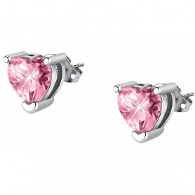 Chiara Ferragni First Love earrings with pink hearts J19AUV22
