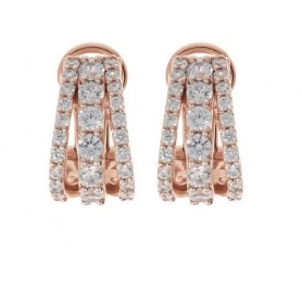 Bronzallure rosè earrings with white zircons WSBZ01981 W