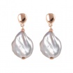 Bronzallure pendant earrings with gray pearl WSBZ01817 GPRL
