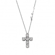Collana croce Salvini Daphne in oro con pavè di diamanti 20058978