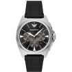 Chrono Emporio Armani Men's Watch in black leather - AR11430