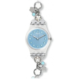 Orologio Donna Swatch Flower Bumble azzurro e zirconi - LK356G