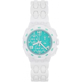 Orologio Swatch Chrono Ocean Purity Bianco SUIW403