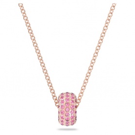 Swarovski Stone Rosé-Halskette mit rosa Kreis - 5642887