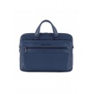 Piquadro Woody briefcase in blue fabric - CA5749S117 / BLU