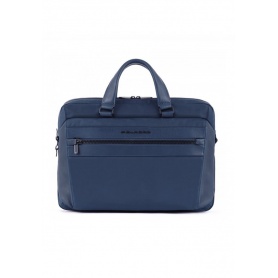 Piquadro Woody briefcase in blue fabric - CA5749S117 / BLU
