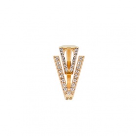 Valentina Ferragni Mia gold ring with zircons pave