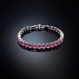 Chiara Ferragni Classic bracelet with pink zircons J19AVJ01