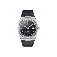 Tissot Prx Powermatic80 watch black leather - T1374071605100