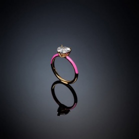 Love Parade pink Chiara Ferragni ring with heart J19AVI34