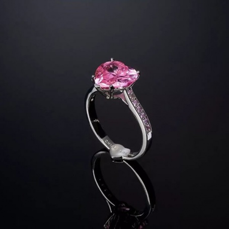 Chiara Ferragni First Love ring with pink heart J19AVF02