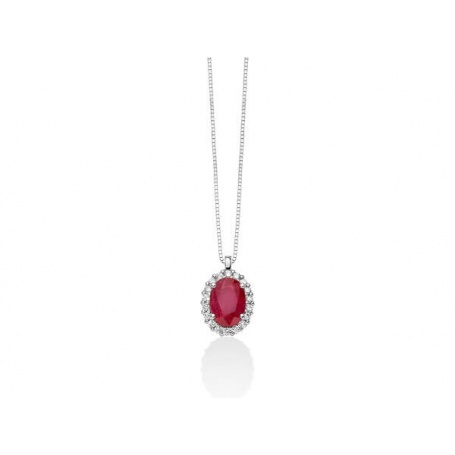 Miluna Halskette mit natürlichem Rubin und Diamanten - CLD4102