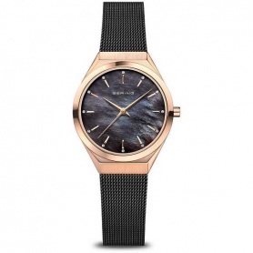 Bering Ultra Slim watch in shiny black - 18729166