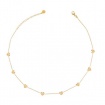 Rue Des Mille Choker necklace with eight golden hearts GRCAT8CUO