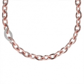 Bronzallure pave chain choker necklace WSBZ01111.WR