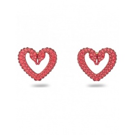 Swarovski earrings A golden red heart - 5634812