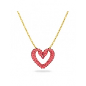 Swarovski necklace A golden red heart - 5634723