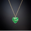 Chiara Ferragni Best Friends green heart necklace J19AVI02
