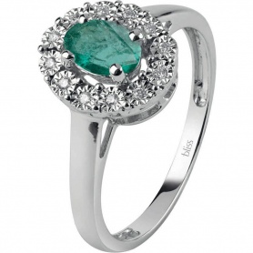 Bliss Regal Ring with Emerald and Diamonds - 20073987