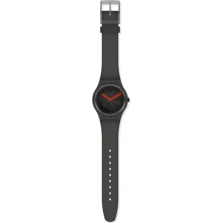 Swatch Black Blur transparente schwarze Uhr - SUOB183