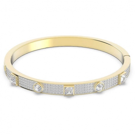Swarovski Golden Thrilling rigid bracelet with pavè 5561686