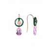 Mimi DNA earrings in rose gold with prasiolite and pink sapphire