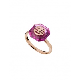 Mimi DNA ring rose gold and pink sapphire A22VDRZRSF-54
