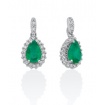 Miluna earrings with drop emeralds and diamonds ERD2626
