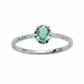 Miluna ring in gold with Emerald and Diamonds - LID3362