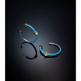 Chiara Ferragni blue earrings Love Parade white heart J19AVI24