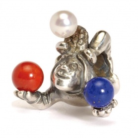 Trollbeads Juggler in silver and gems TAGBE00092
