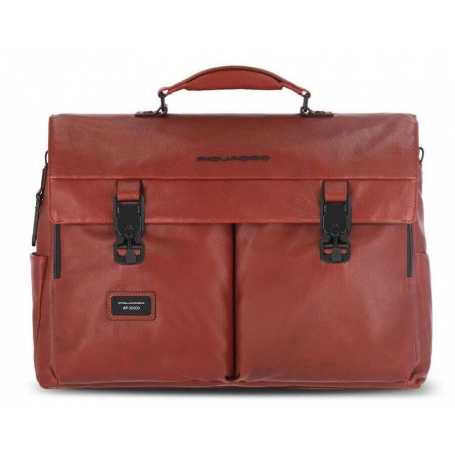Piquadro leather briefcase double buckle Harper line CA5741AP / CU