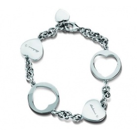 Heart bracelet in silver and diamonds - 20046189