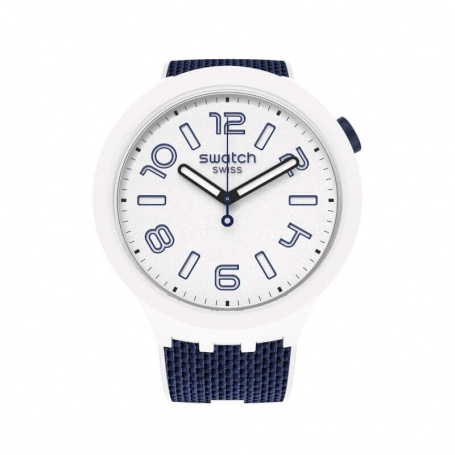 Swatch Uhren Tiefschneeblau und Weiß - SO27W102